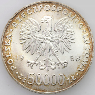 PRL. 50.000 1988 Józef Piłsudski – PIĘKNE