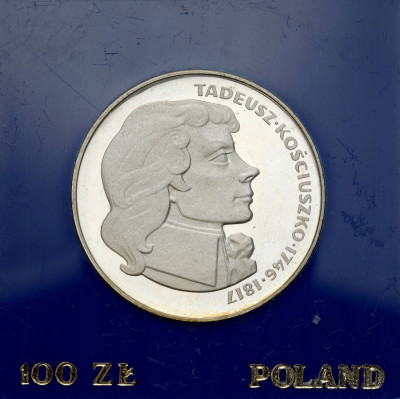 PRL 100 złotych 1976 Tadeusz Kościuszko – SREBRO