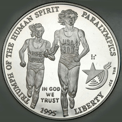 USA 1 dolar 1995 P Atlanta Olimpiada – SREBRO