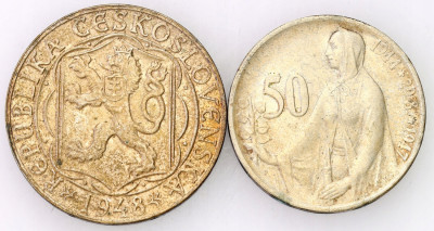 Czechosłowacja. 50-100 koron 1947-1948 – 2 szt