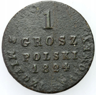 Polska XIX w. Rosja 1 grosz 1824 Z MIEDZI KRAIOWEY