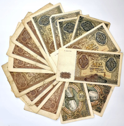 100 złotych 1934 - 1940 RÓŻNE SERIE – 18 szt