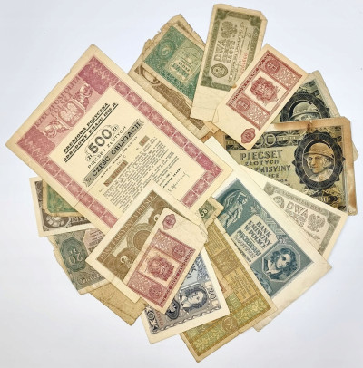 Banknoty i obligacje bankowe – 25 sztuk
