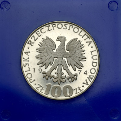 PRL. 100 złotych 1974 Skłodowska Curie – SREBRO