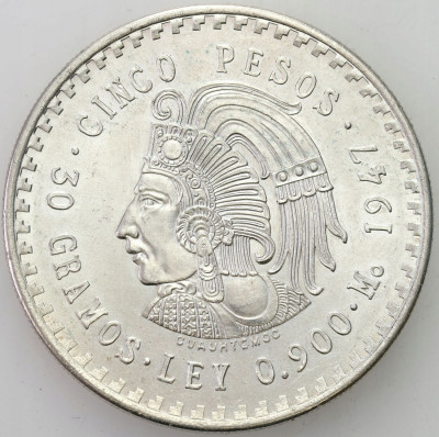 Meksyk. 5 pesos 1947 - SREBRO