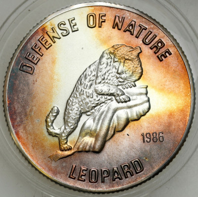 Afganistan. 500 Afgani 1986 Leopard – SREBRO