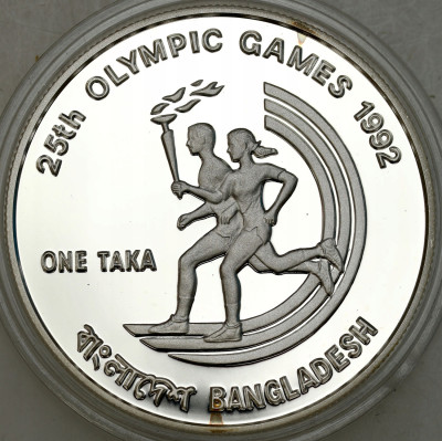 Bangladesz 1 taka 1992 XXV Olimpiada Bieg - SREBRO