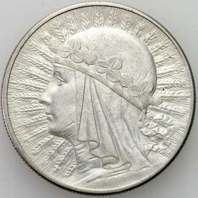 II RP. 10 złotych 1932 kobieta bez znaku – SREBRO