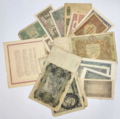 Banknoty i obligacje bankowe – 25 sztuk