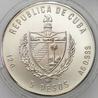 Kuba. 5 peso 1984 Marynarka handlowa – SREBRO