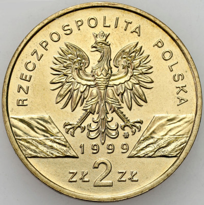 III RP. 2 złote 1999 Wilk – RZADSZE