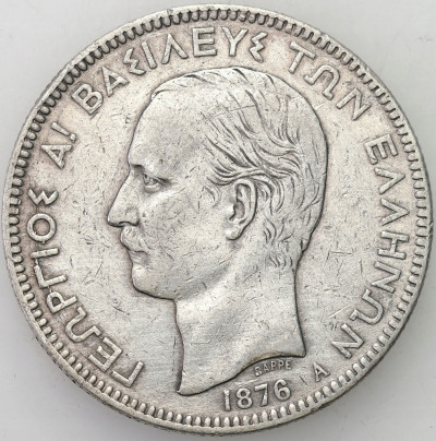 Grecja - 5 drachm 1876 - SREBRO
