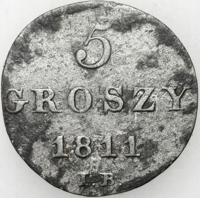 Księstwo Warszawskie. 5 groszy 1811 IB, Warszawa