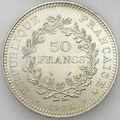 Francja - 50 Franków 1975 Herkules - SREBRO
