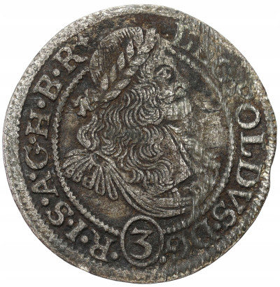 Śląsk. Leopold I. 3 krajcary 1675 FIK, Opole