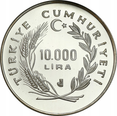 Turcja 10 000 lir 1988 XV Igrzyska Calgary- SREBRO