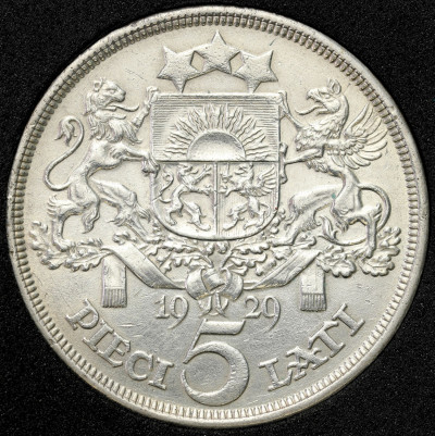 Łotwa. 5 lati 1929, Londyn – SREBRO