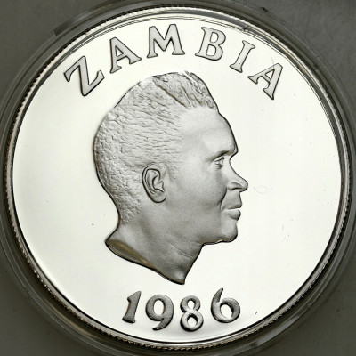 Zambia. 10 kwacha 1986 Przyroda – SREBRO
