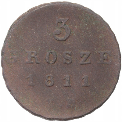 K. Warszawskie. 3 grosze (trojak) 1811 IB, Warszawa