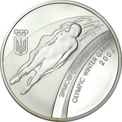 Ukraina. 10 hrywien 2006 XX Zimowe I.O. Turyn 2006, bobsleje – SREBRO