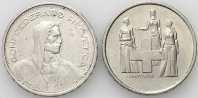 Szwajcaria. 5 franków 1967-1974 – 2 szt