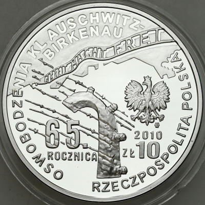 10 złotych 2010 Auschwitz - Pilecki- SREBRO