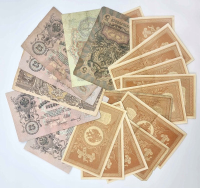 Rosja / Ukraina zestaw 20 banknotów