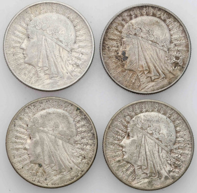 II RP. 5 złotych 1933-1934, 4 szt