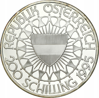 Austria 200 szylingów 1995 olimpiada - gimnastyka artystyczna - SREBRO