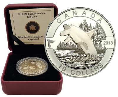 Kanada 10 dolarów 2013 Orka – SREBRO