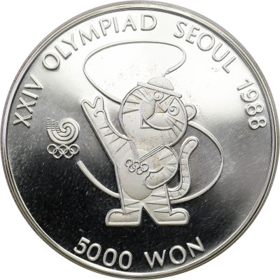 Korea Południowa 5000 wonów 1986 – SREBRO