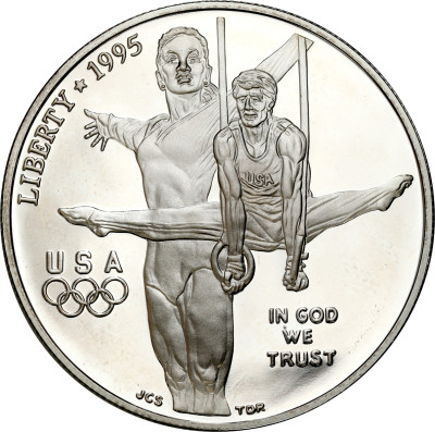 USA, 1 Dolar 1995, Atlanta 1996, Gimnastyka, SREBRO