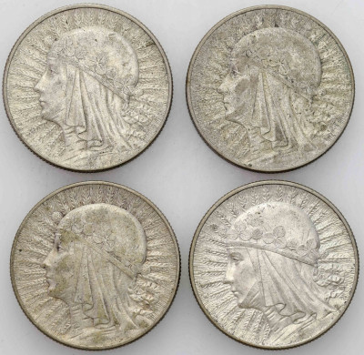 II RP. 5 złotych 1933-1934, 4 szt