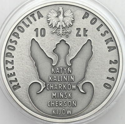 10 złotych 2010 Katyń – SREBRO