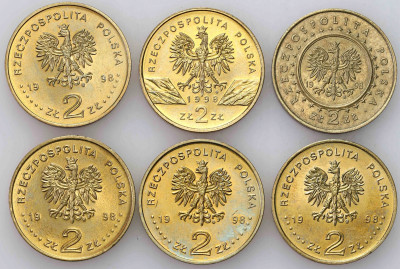 2 złote 1998, zestaw 6 monet
