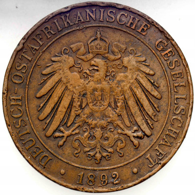 Niemcy, DOA, Afryka Wschodnia.1 pesa 1892, Berlin