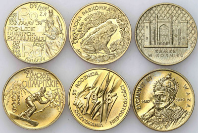 2 złote 1998, zestaw 6 monet