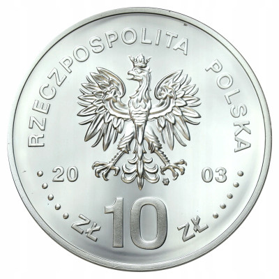 10 złotych 2003 Leszczyński półpostać SREBRO