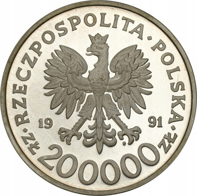 200.000 złotych 1991 Konstytucja – SREBRO