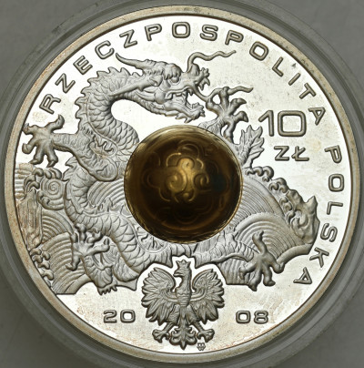10 złotych 2008 Pekin – kula - SREBRO