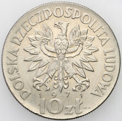 PRL. PRÓBA Miedzionikiel 10 złotych 1971 FAO fiat
