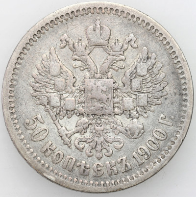 Rosja. Mikołaj II. 50 kopiejek 1900 Petersburg