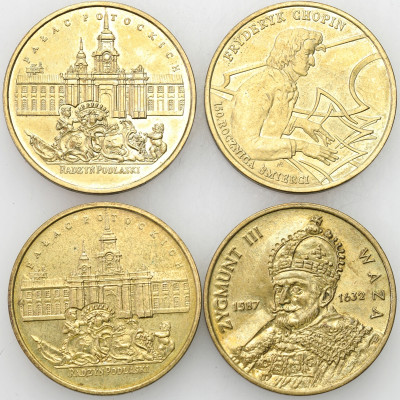 III RP. 2 złote 1998-1999 RÓŻNE – 4 sztuki