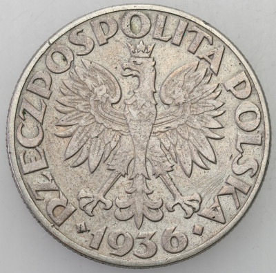 II RP. 5 złotych 1936 Żaglowiec - SREBRO