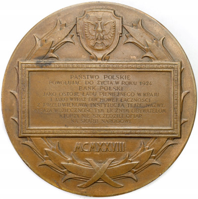 II RP medal 1928 stulecie Banku Polskiego