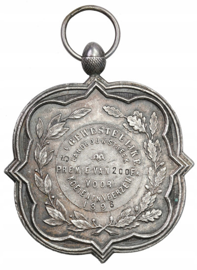 Belgia, Medal nagrobny 1896 - Srebro