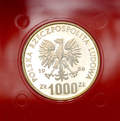 PRL. PRÓBA srebro 1.000 złotych 1986