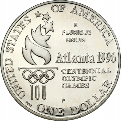 USA, 1 Dolar 1996, Atlanta 1996, Skok wzwyż, SREBRO