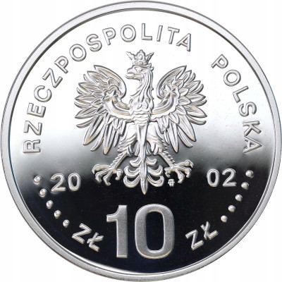 10 złotych 2002 August II Mocny popiersie – SREBRO