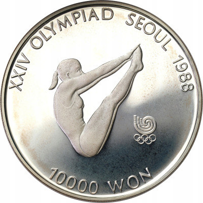 Korea Południowa 10 000 Won 1987 Olimpiada 1988 SREBRO